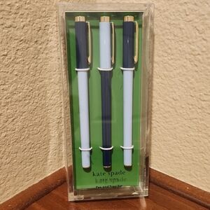 Kate Spade Navy and Gold Pen Trio